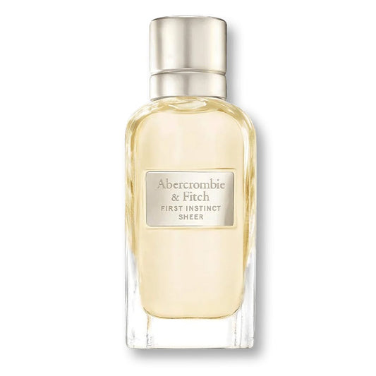 100ml Perfume bottle of Abercrombie & Fitch First Instinct Sheer on a white background