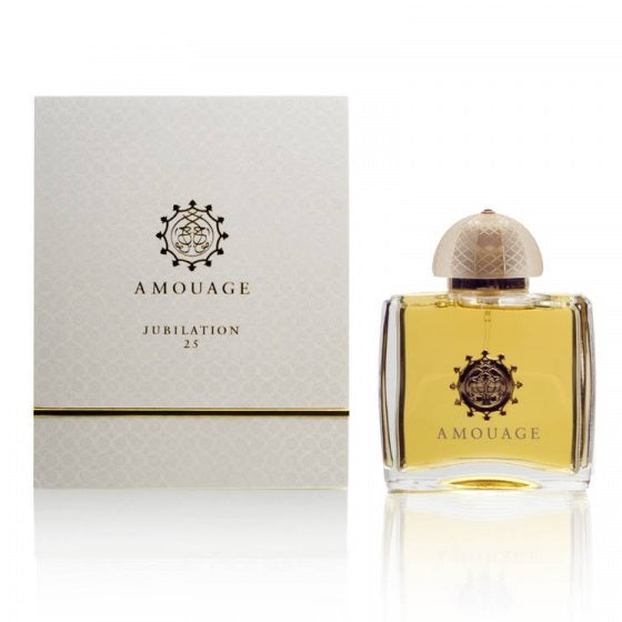 Amouage Jubilation 25 Woman Eau De Parfum in a 100ml bottle with Vintage original packaging.