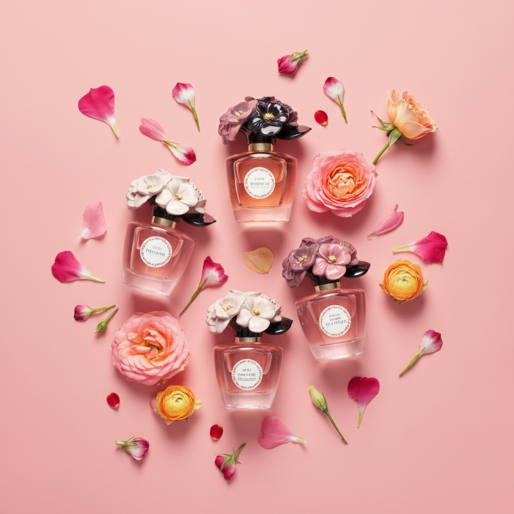 5 Floral Fragrances for Women picture of flowers and perfume 