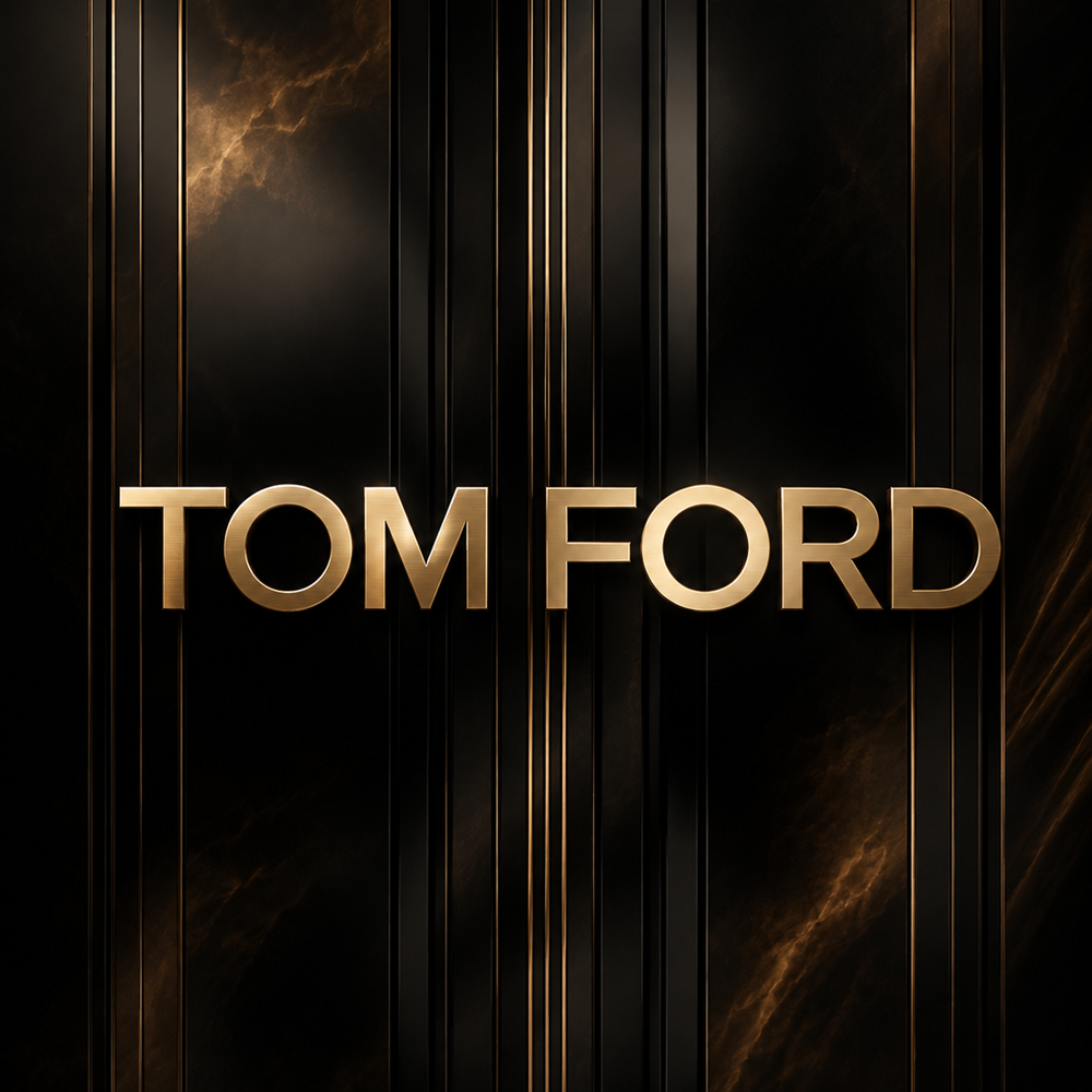 Tom Ford logo presented on a luxury background for the Tom Ford Fragrances collection