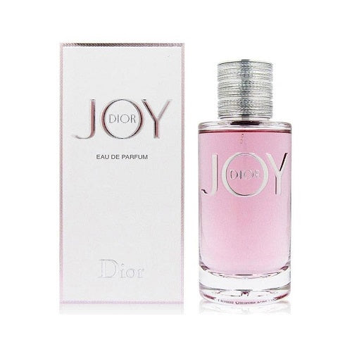 A product image featuring a 90ml bottle of Dior Joy Eau de Parfum by Christian Dior, with the bottle and packaging displaying the brand name 'Dior' and the scent name 'Joy'.