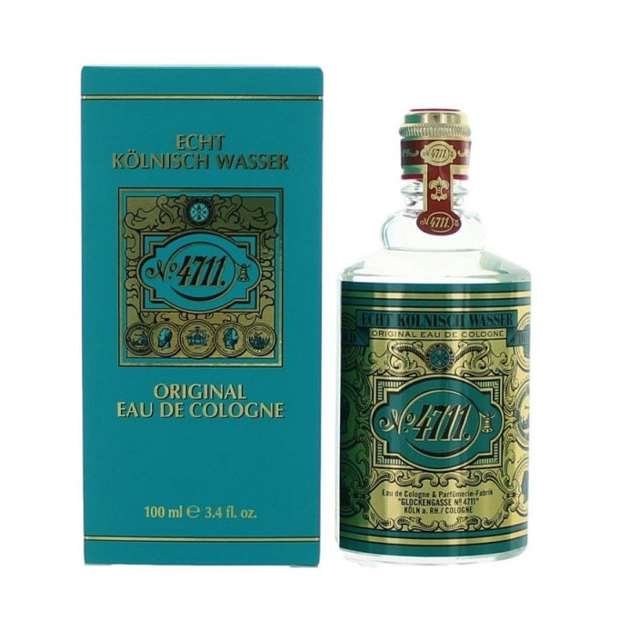 A product image showing a 200ml bottle of 4711 Cologne Original Eau De Cologne, with its green and gold packaging and a matching green box.