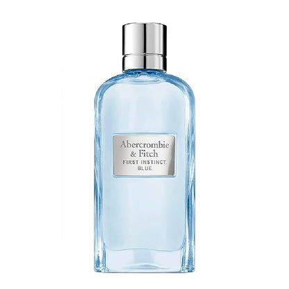 Abercrombie & Fitch First Instinct Blue 100ml for Her perfume bottle on a white background