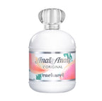 A bottle of Anais Anais L'Original Eau de Toilette by Cacharel with a white and multicolored label, featuring a floral design.