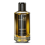 Aoud Orchid Eau de Parfum by Mancera in a clear glass bottle with a black cap.