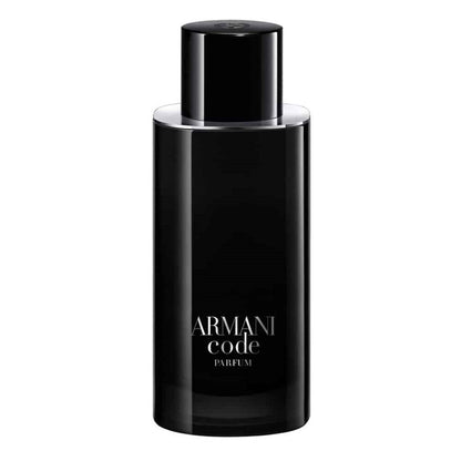 Black Armani Code Parfum bottle on white background