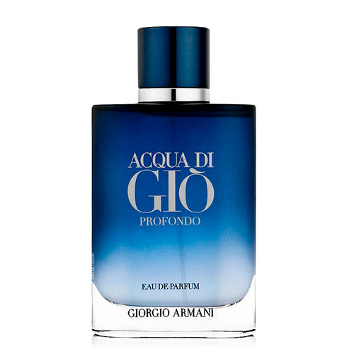 Giorgio Armani Acqua di Giò Profondo Eau de Parfum bottle on a white background