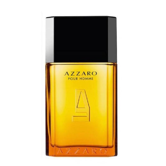 Azzaro Pour Homme perfume bottle on a white background