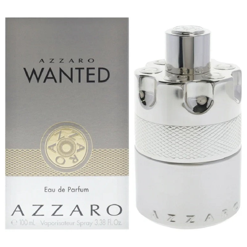 Azzaro Wanted Eau de Parfum bottle and packaging on a white background