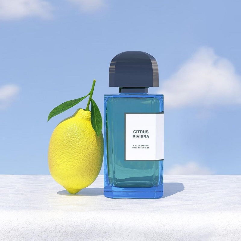 Lifestyle Image, Citrus Riviera 100 ml Eau de Parfum by BDK Parfums – captured in a sunlit seaside setting evoking citrus groves, ocean air, and effortless luxury.