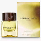 Bottega Veneta Illusione perfume bottle and packaging on a white background