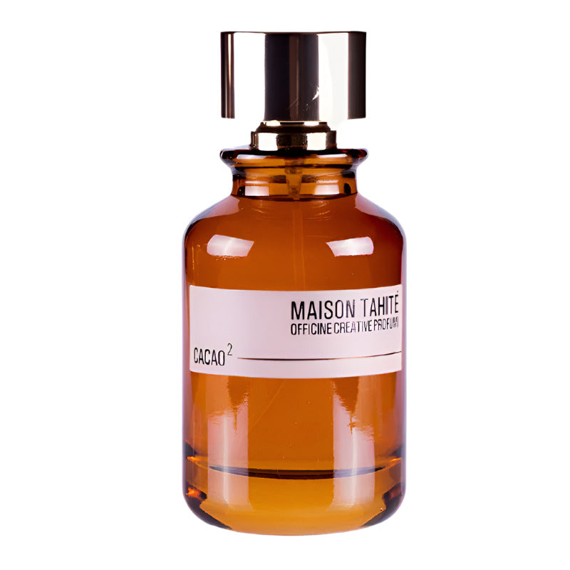 Maison Tahite Cacao perfume bottle on a white background