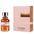 Maison Tahité Cacao Libertine perfume bottle and packaging on a white background
