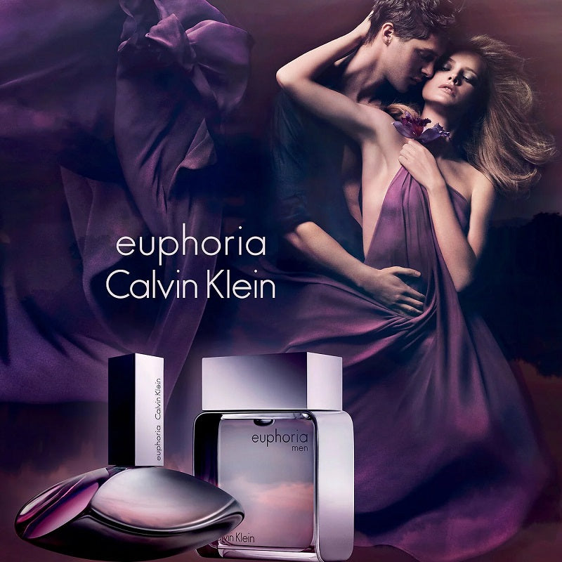 boy girl hugging with Eurphoria Men image sitting in the forefront of the image