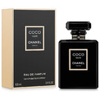 Chanel Coco Noir perfume bottle and packaging on a white background