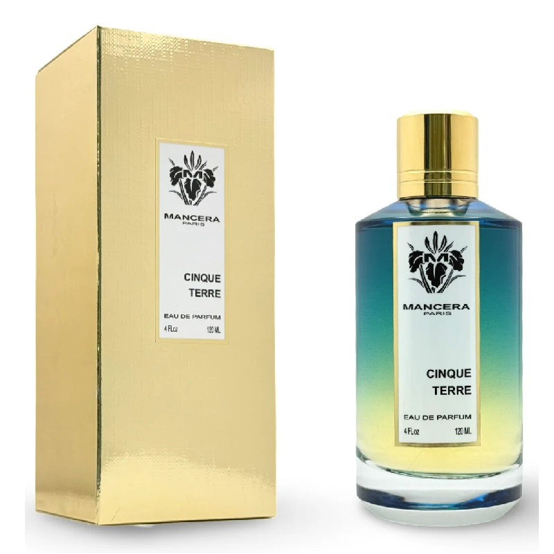 Perfume bottle and packaging on white background
