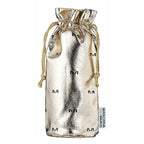 Silver drawstring pouch with Mancera Paris branding on a white background
