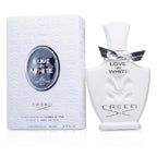 Creed 'Love in White' perfume bottle and packaging on a white background
