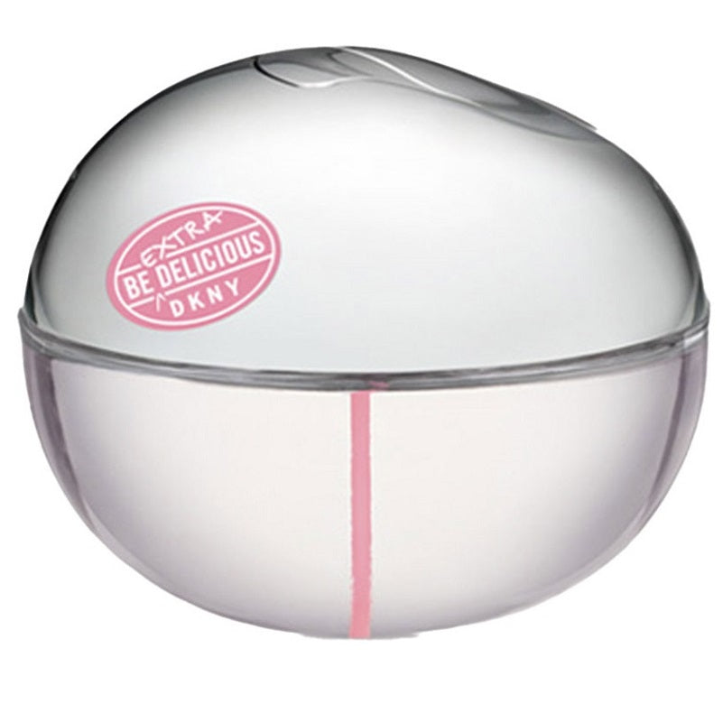 DKNY Be Delicious Extra perfume bottle on a white background