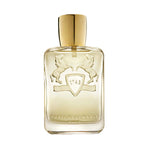 A 125ml Eau de Parfum bottle of Darley by Parfums De Marly with a gold cap and label featuring an emblem.