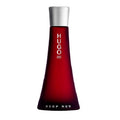 Hugo Boss Deep Red perfume bottle on a white background