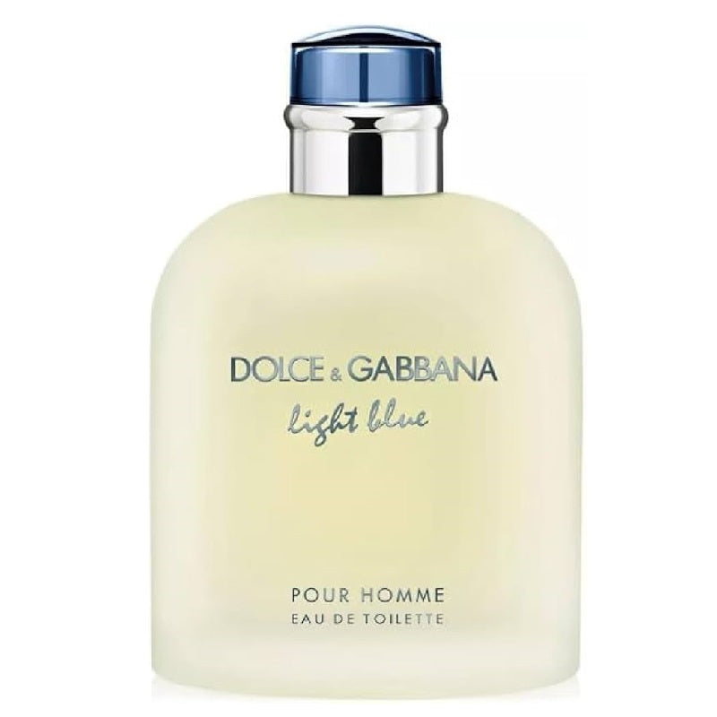 Dolce & Gabbana Light Blue pour Homme eau de toilette bottle on a white background