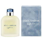 Dolce & Gabbana Light Blue perfume bottle and packaging on a white background