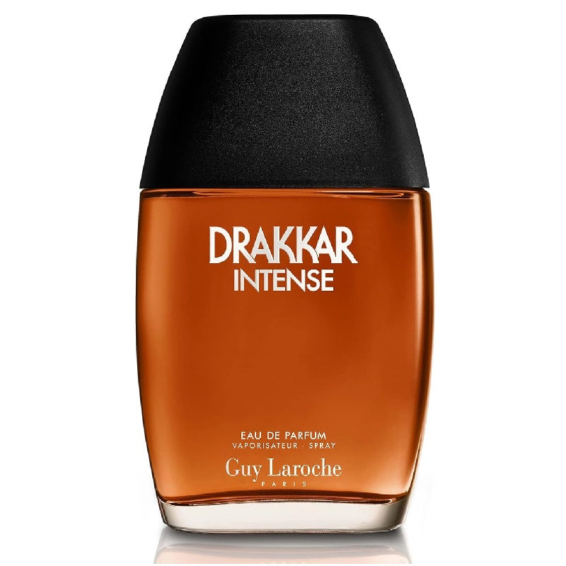 Drakkar Intense perfume bottle by Guy Laroche on a white background