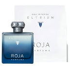 Roja Parfums Elysium perfume bottle and packaging on a white background