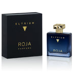 Roja Parfums Elysium perfume bottle and packaging on a white background