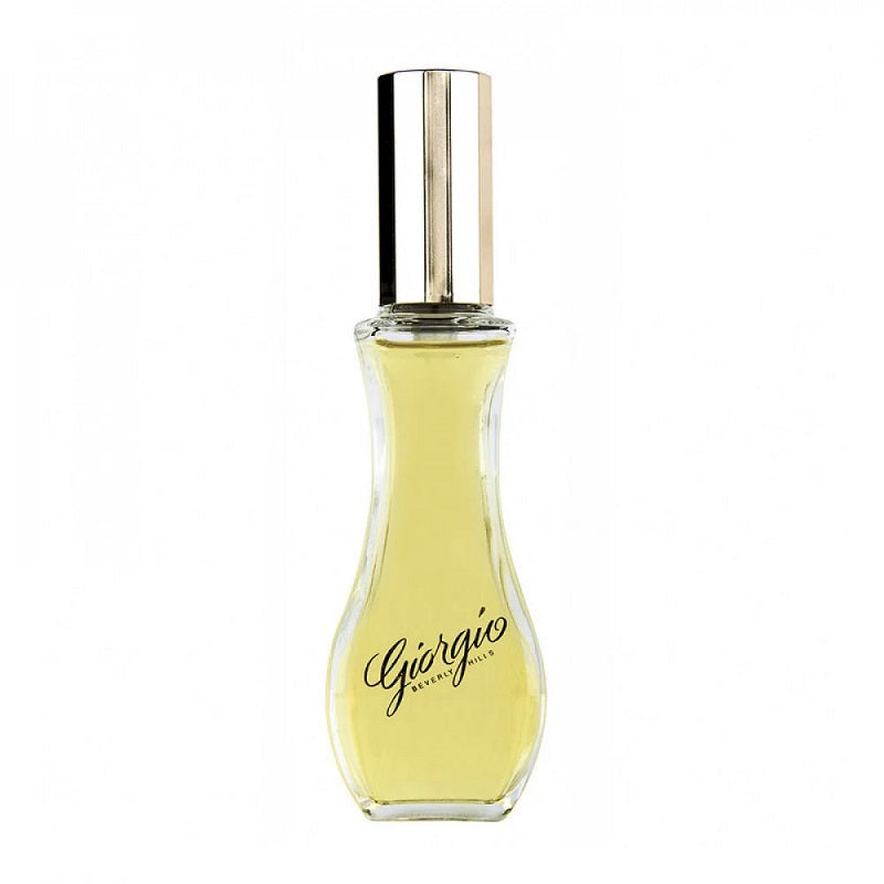 A 30ml bottle of 'Giorgio' Eau de Toilette by Giorgio Beverly Hills with a clear yellowish liquid visible and the brand name 'Giorgio' scripted on the front.