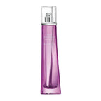 A purple glass bottle of 'Very Irresistible' Eau de Parfum by Givenchy with a silver cap.