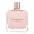 Pink Givenchy Irresistible perfume bottle on a white background