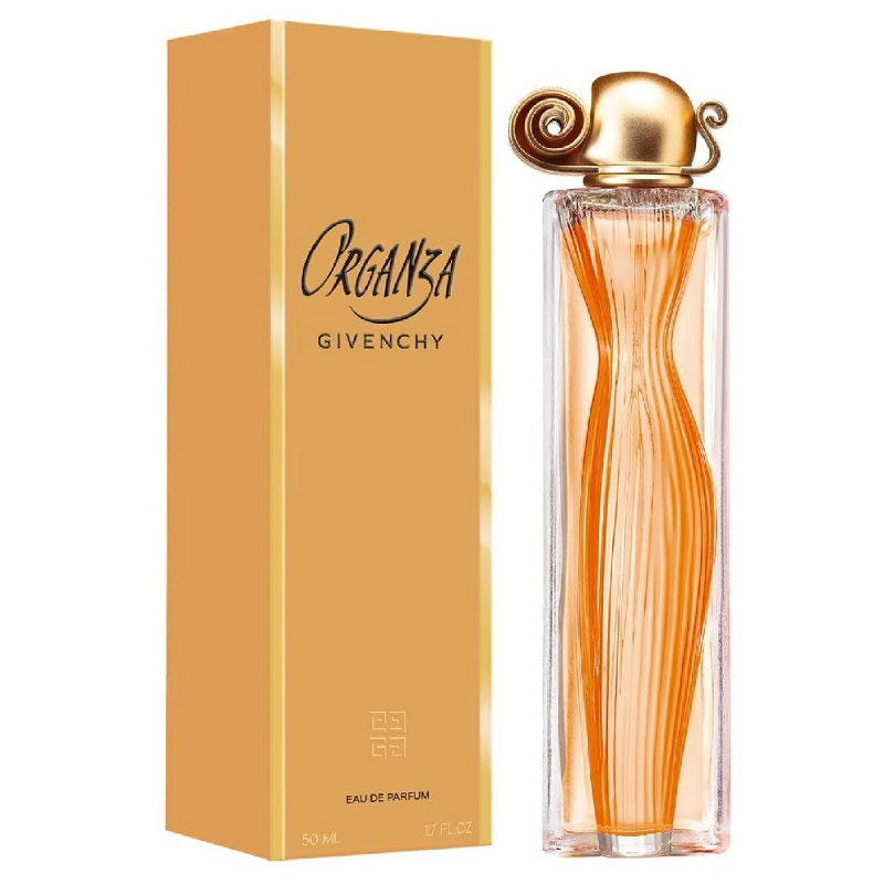 Givenchy Organza perfume bottle and packaging on a white background