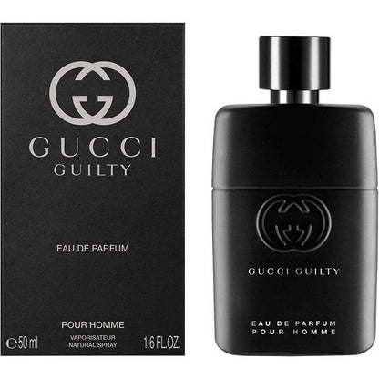 Gucci Guilty Eau de Parfum bottle and packaging on a white background