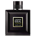 A black bottle of L'Homme Ideal L'Intense Guerlain eau de parfum with original packaging, displaying the product name and brand.