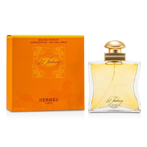 Hermes 24 Faubourg Eau de Parfum bottle and packaging on a white background