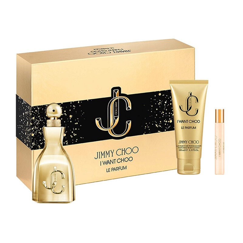 I Want Choo Le Parfum Gold (3pc-Gift-Set) 100ml by Jimmy Choo