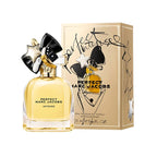 Marc Jacobs Perfect Intense perfume bottle and packaging on a white background