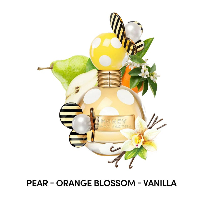 Perfume bottle with decorative elements on a white background