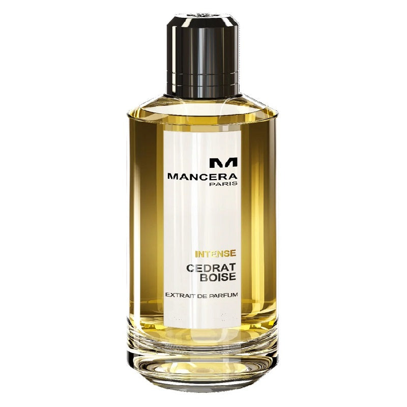 Mancera Paris Cedrat Boise perfume bottle on a white background