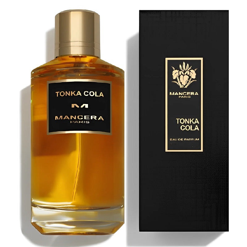 Mancera Tonka Cola perfume bottle and packaging on a white background