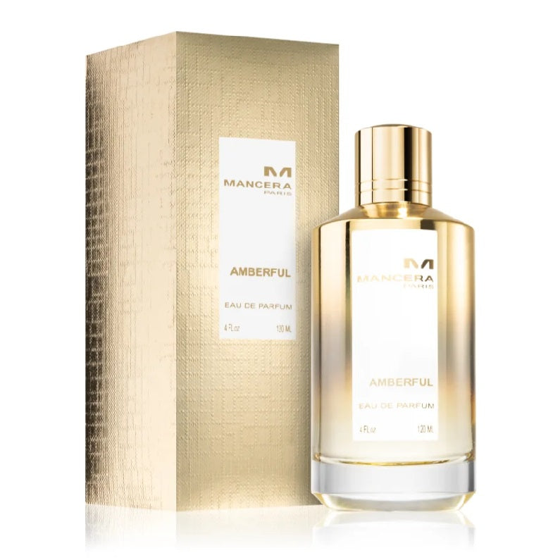 Perfume bottle and packaging on a white background