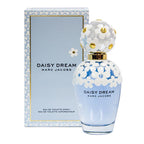 Marc Jacobs Daisy Dream perfume bottle and packaging on a white background