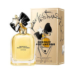 Marc Jacobs Perfect Intense perfume bottle and packaging on a white background