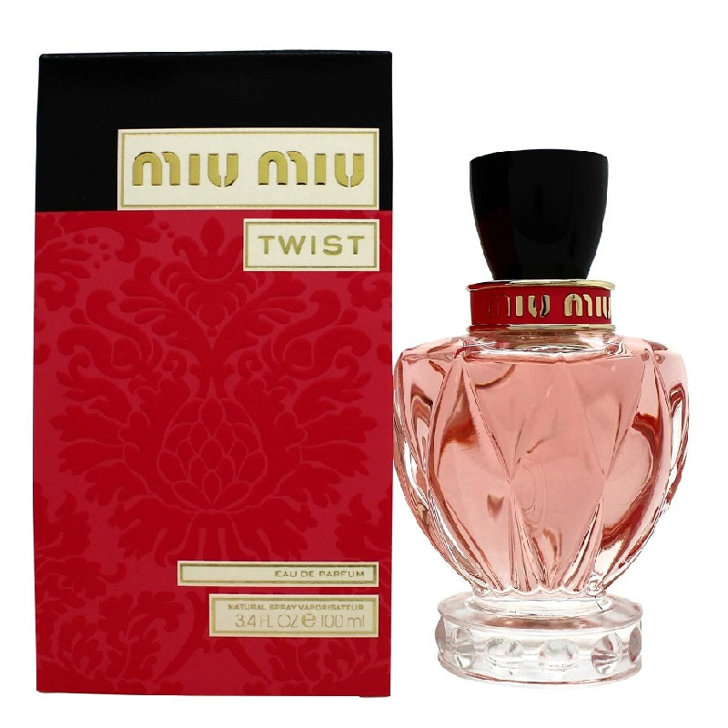 Miu Miu Twist perfume bottle and packaging on a white background