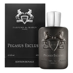 Parfums de Marly Pegasus Exclusif perfume bottle and packaging on a white background