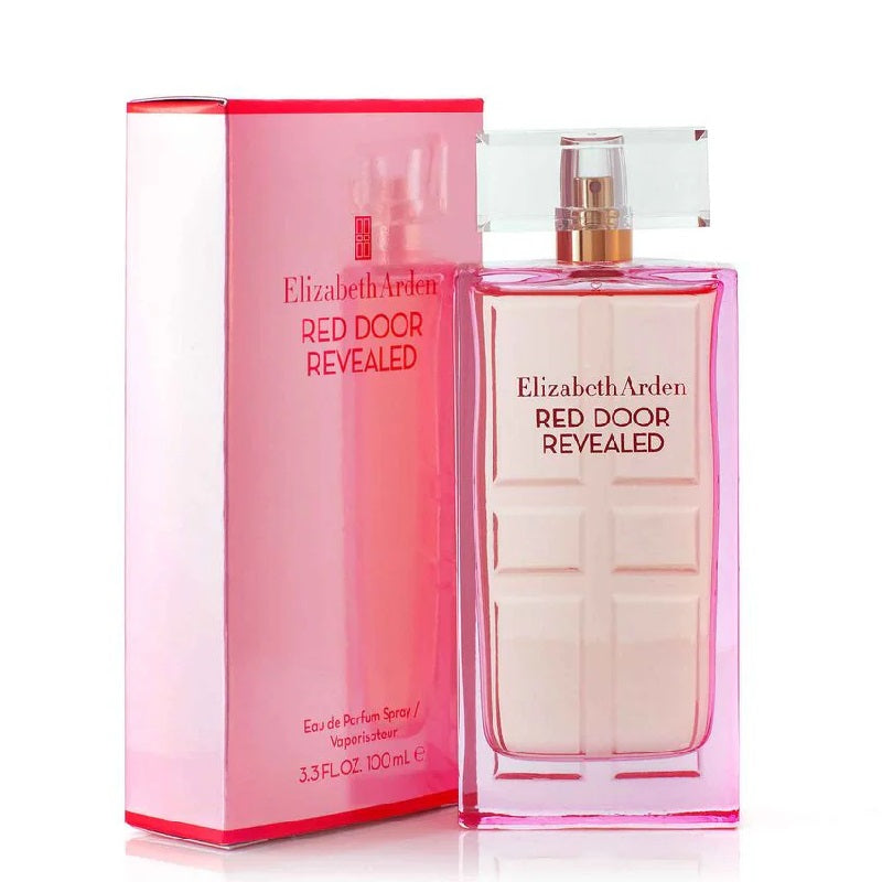 Elizabeth Arden Red Door Revealed perfume bottle and packaging on a white background