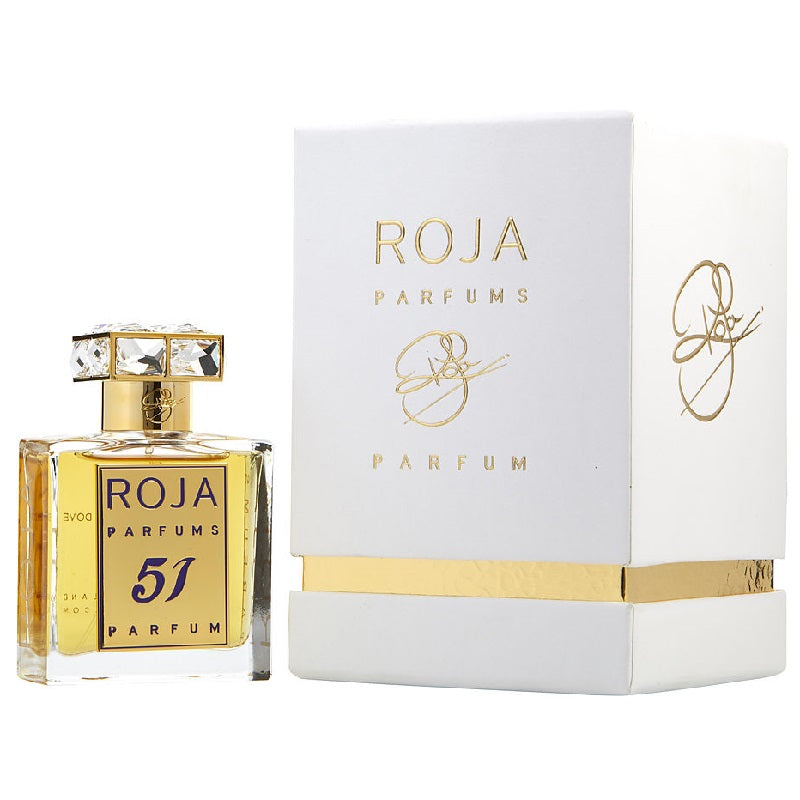 Roja Parfums perfume bottle and packaging on a white background