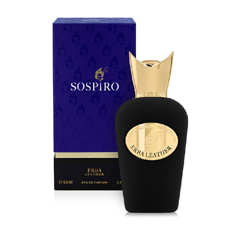 Sospiro Erba Black Bottle  with Gold cap and Blue Package